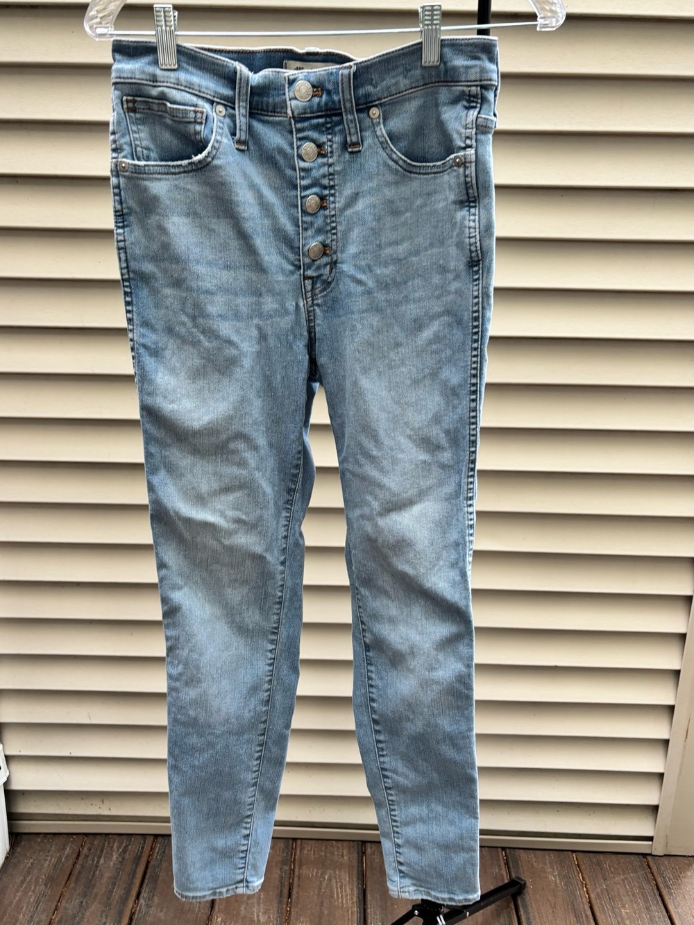Madewell Light Wash 10# High-Rise Button-Fly Women’s  Skinny Jeans